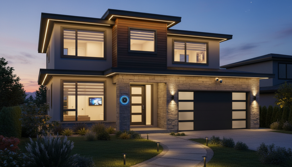 Completed smart home integration project by Kay1 Electric in Coquitlam showing automated lighting and security