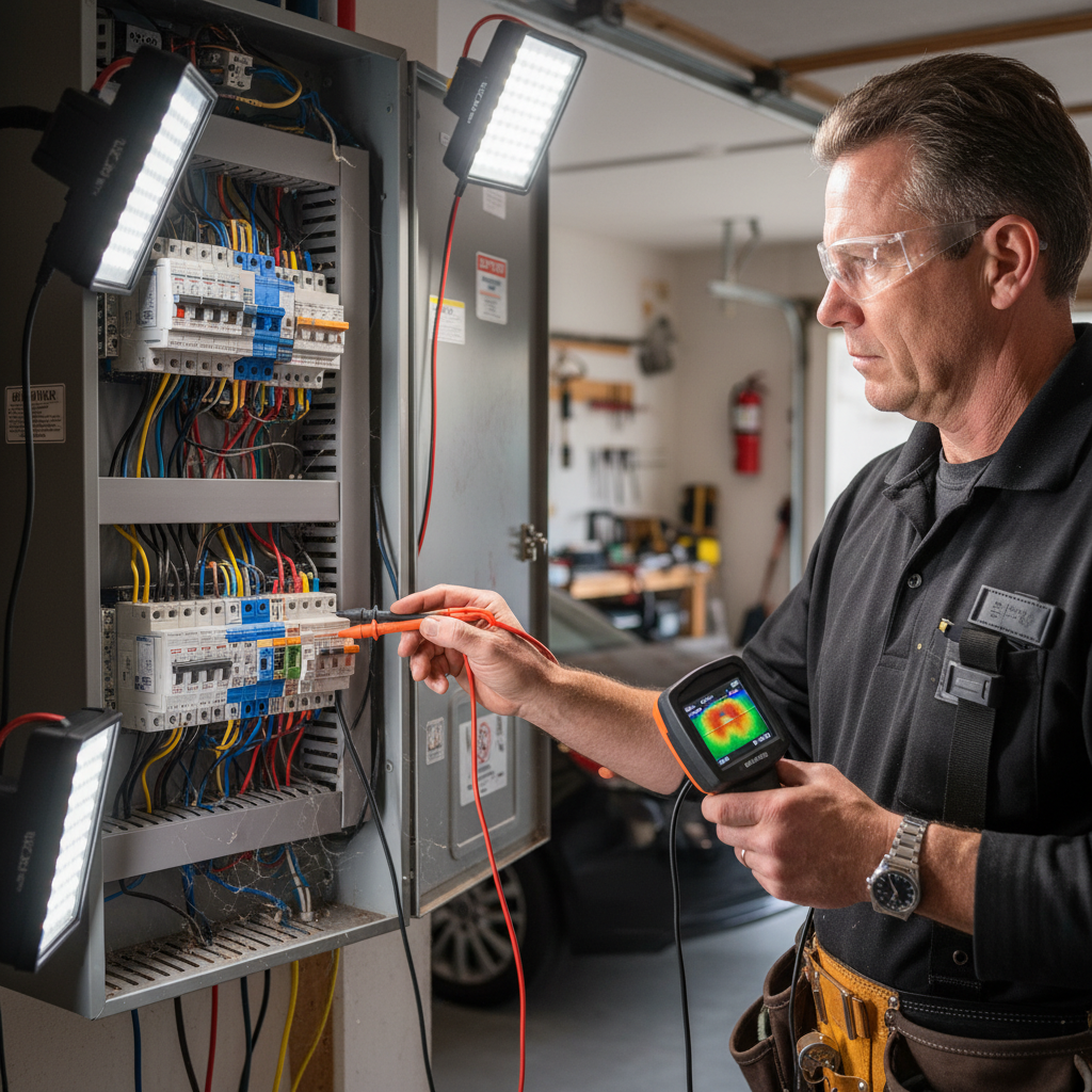 Detailed inspection of electrical panel in Coquitlam home