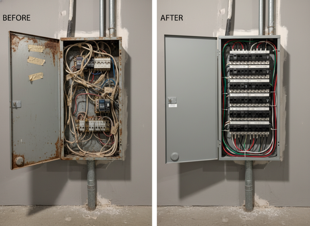 Electrical panel upgrade in Coquitlam