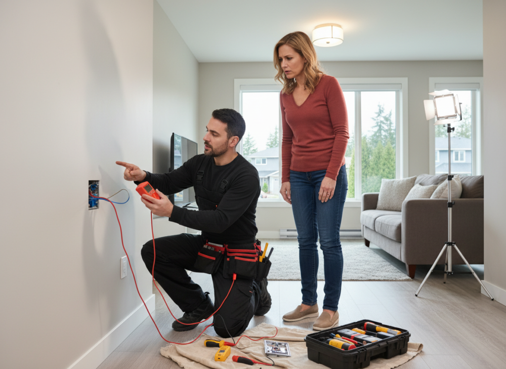 Electrical troubleshooting in Coquitlam home