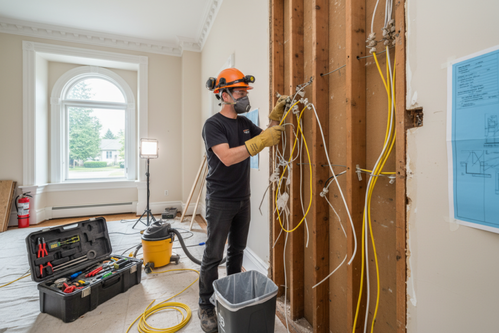 Full home rewiring process in Coquitlam