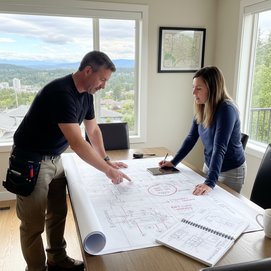 Initial consultation for hot tub wiring in Coquitlam