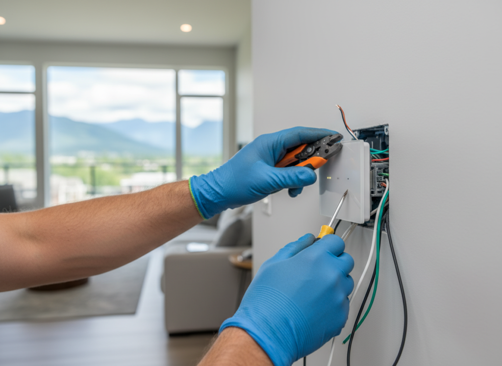 Smart lighting control system installation in Coquitlam home